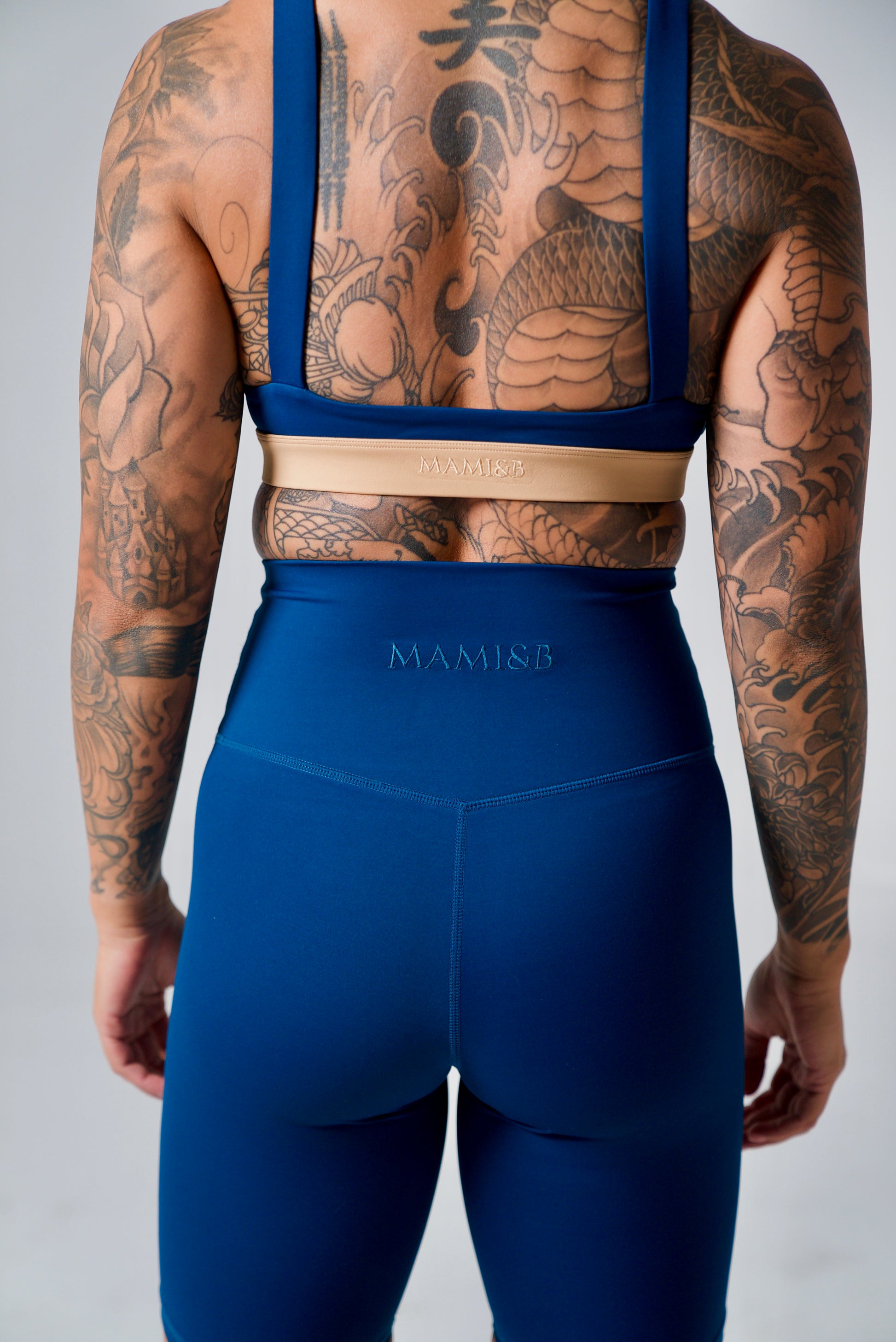 Athena Shorts (back) - Captains Blue and Vanilla